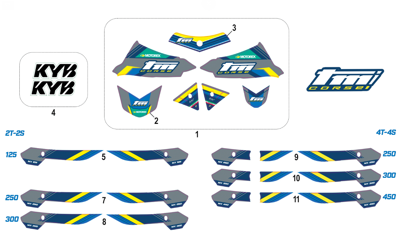 2T/4T MX MY 2026 - MX CORSE ADHESIVE KIT